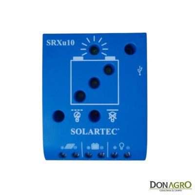 Regulador de voltaje carga solar 10 Amp 12v/24v SOLARTEC