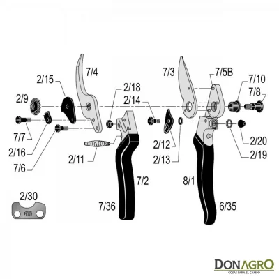 Tijera de podar FELCO 2