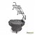 Fogonero Bosca Fire Pit F60 con Parrilla y Cruz Bosca