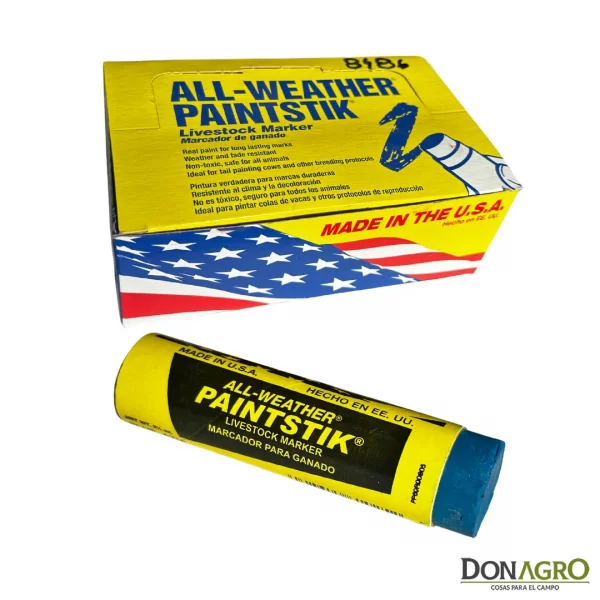 Tiza Pintura Barra Cerdos Ovejas Vacas Paintstik Azul 12 Unid